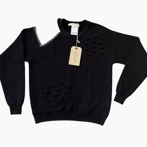 Free people X Trisha Fix Black cutout Sweatshirt